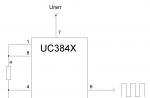 UC3843 maitinimo grandinė uc3842 įtampos reguliatoriaus grandinė