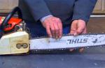 How to tension a chain on a chainsaw