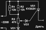 Regulátor otáček motoru elektrického nářadí - schéma a princip činnosti