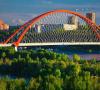Будівництво Бугринського мосту у Новосибірську.
